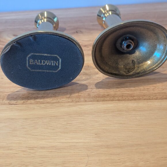 Vintage Baldwin Brass Classical Taper Candlestick Set of 2- Six Inches Tall - Picture 3 of 5